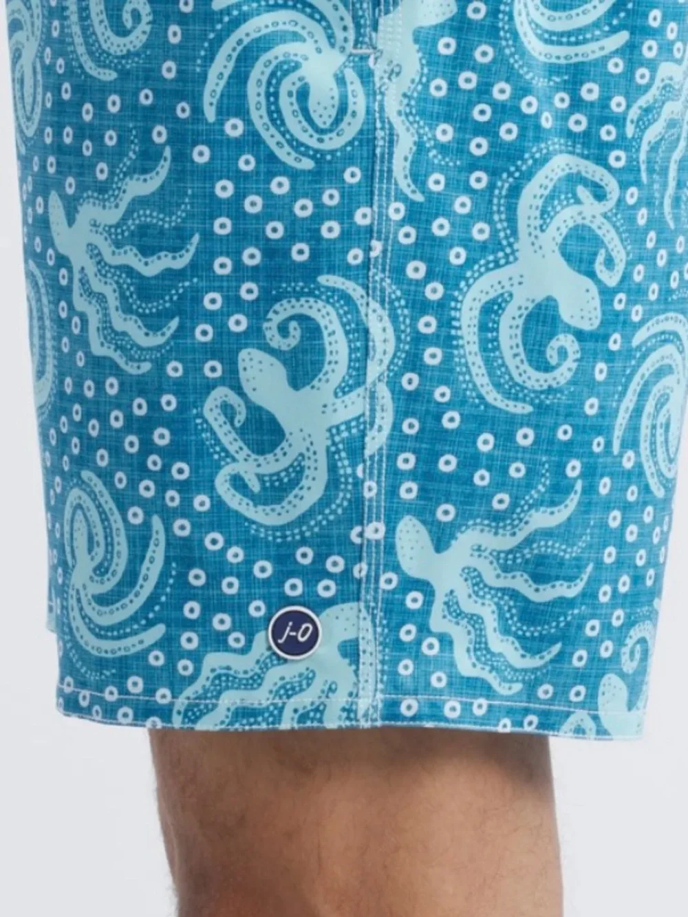 Johnnie-O Blue Octopus Print Swim Trunks Men’s Medium 7” Inseam Lined Drawstring